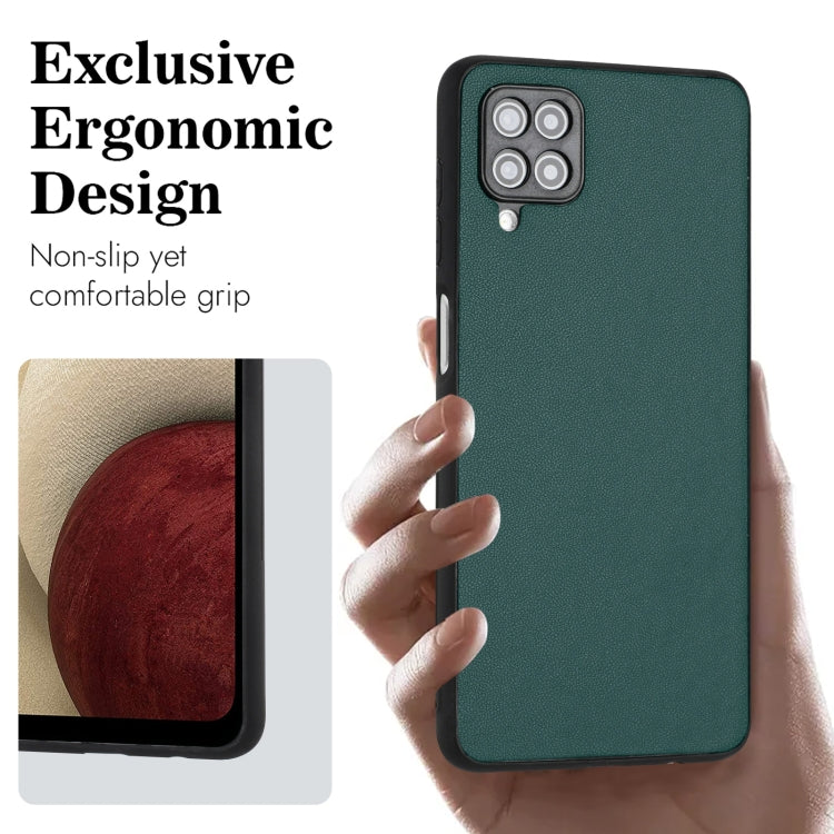For Samsung Galaxy A12 R20 Leather Pattern Phone Single Case