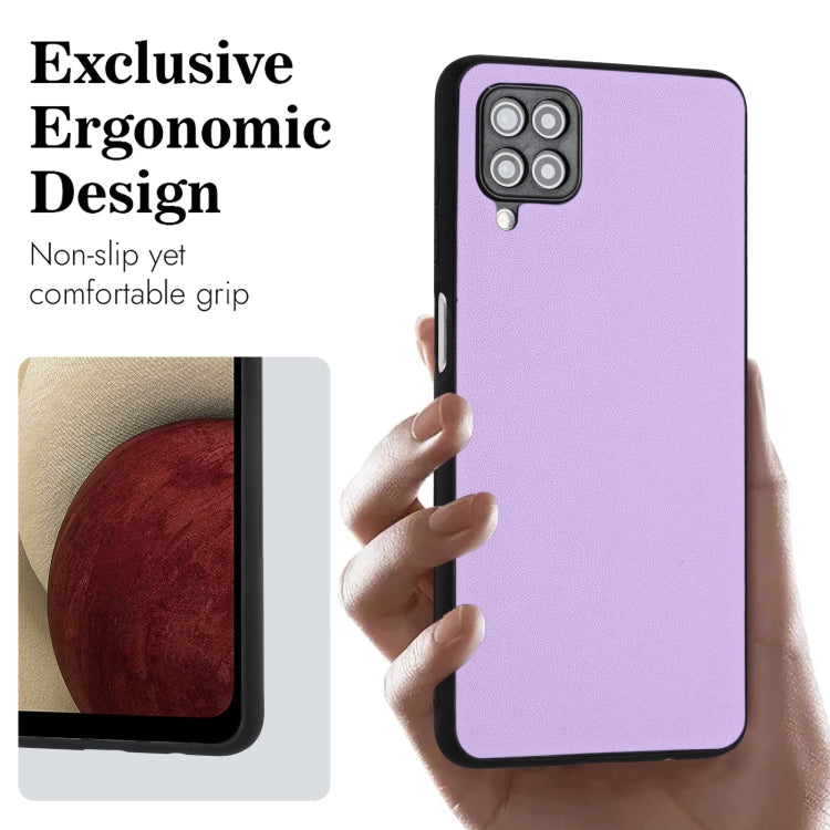 For Samsung Galaxy A12 R20 Leather Pattern Phone Single Case