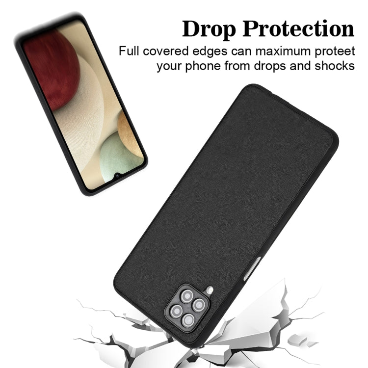 For Samsung Galaxy A12 R20 Leather Pattern Phone Single Case