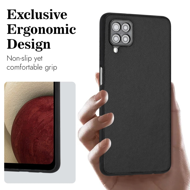 For Samsung Galaxy A12 R20 Leather Pattern Phone Single Case