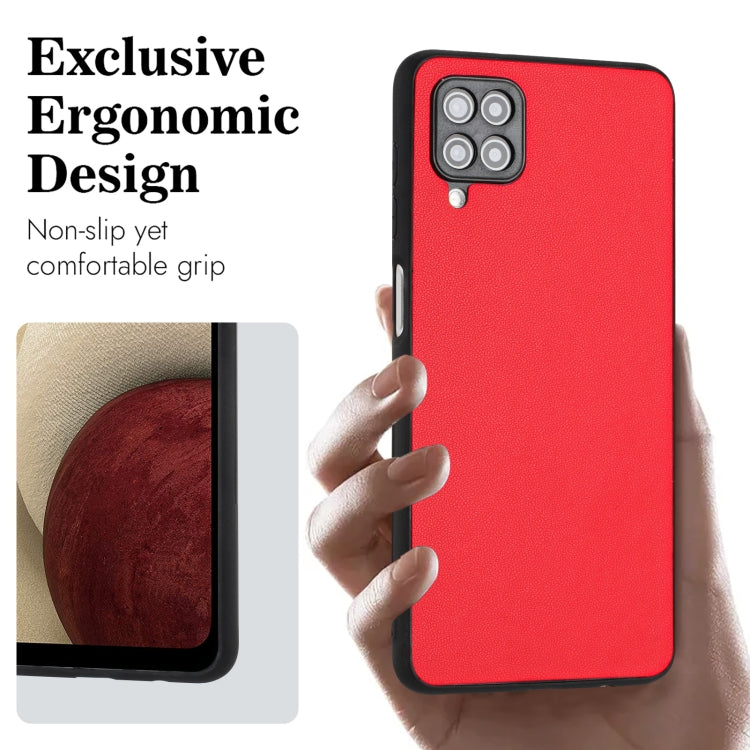 For Samsung Galaxy A12 R20 Leather Pattern Phone Single Case
