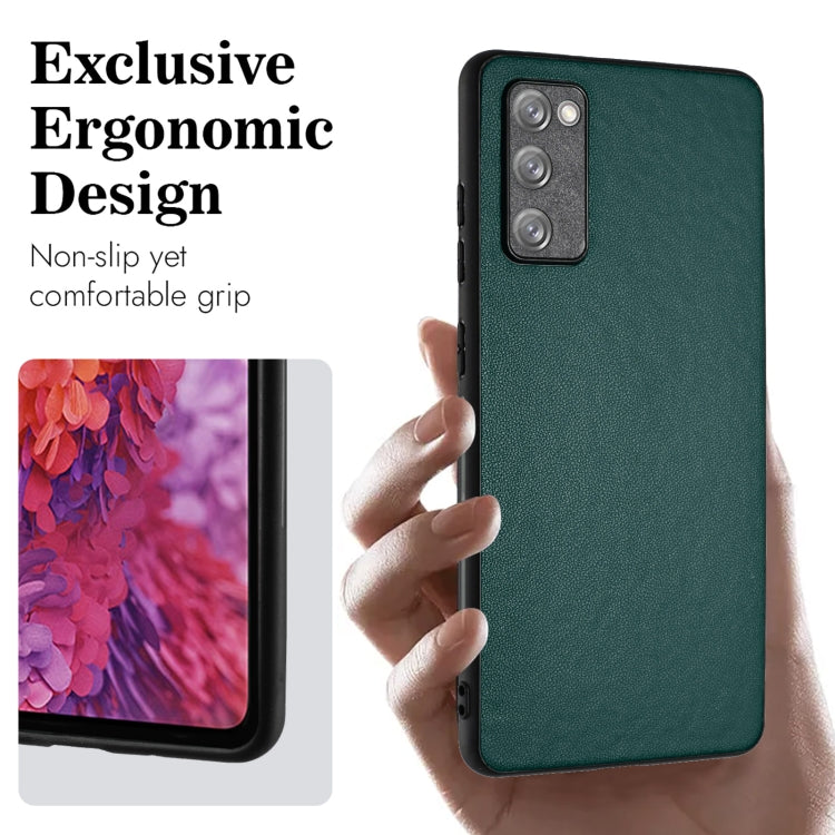 For Samsung Galaxy S20 FE R20 Leather Pattern Phone Single Case