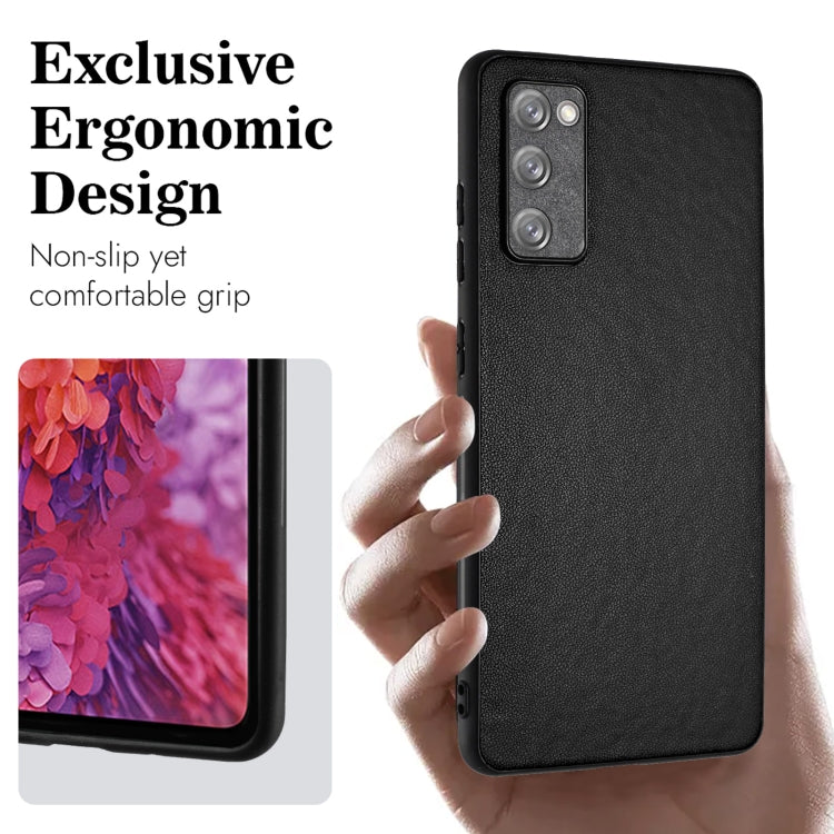 For Samsung Galaxy S20 FE R20 Leather Pattern Phone Single Case