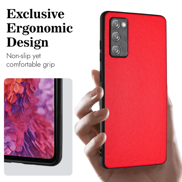 For Samsung Galaxy S20 FE R20 Leather Pattern Phone Single Case