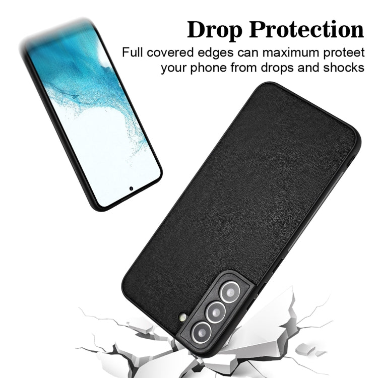 For Samsung Galaxy S21 FE 5G R20 Leather Pattern Phone Single Case