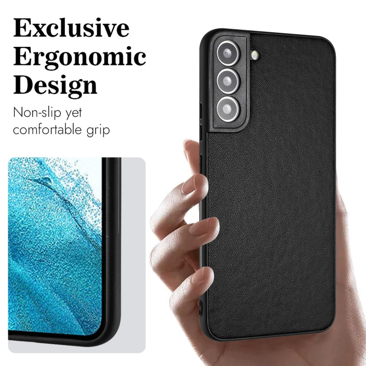 For Samsung Galaxy S21 FE 5G R20 Leather Pattern Phone Single Case