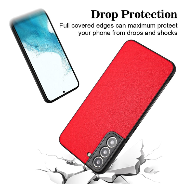 For Samsung Galaxy S21 FE 5G R20 Leather Pattern Phone Single Case