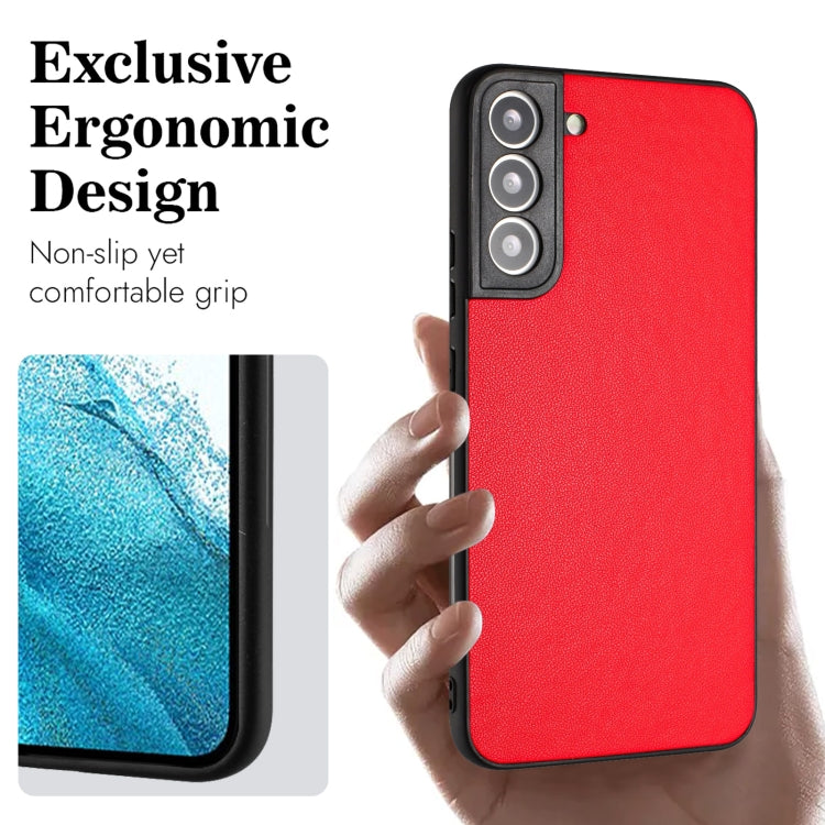 For Samsung Galaxy S21 FE 5G R20 Leather Pattern Phone Single Case