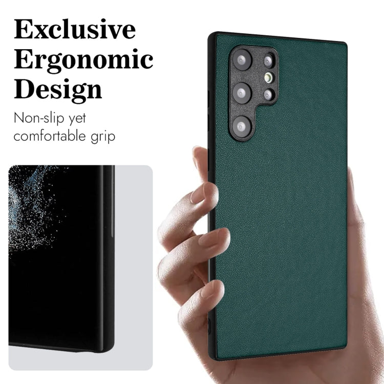 For Samsung Galaxy S22 Ultra 5G R20 Leather Pattern Phone Single Case