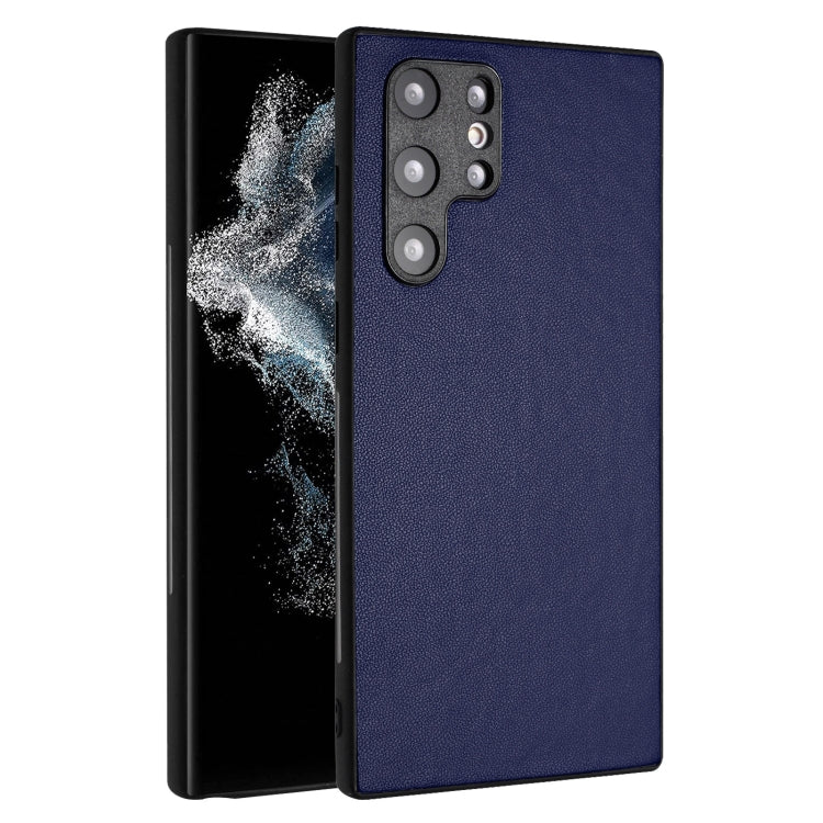 For Samsung Galaxy S22 Ultra 5G R20 Leather Pattern Phone Single Case