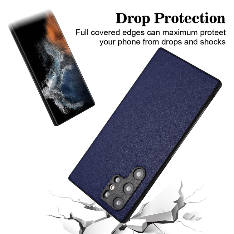 For Samsung Galaxy S22 Ultra 5G R20 Leather Pattern Phone Single Case