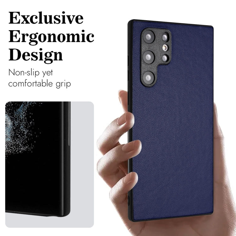 For Samsung Galaxy S22 Ultra 5G R20 Leather Pattern Phone Single Case