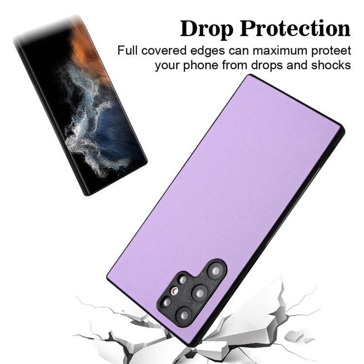 For Samsung Galaxy S22 Ultra 5G R20 Leather Pattern Phone Single Case