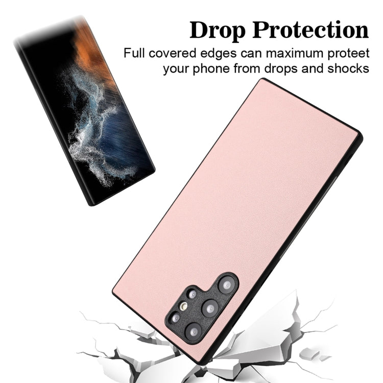 For Samsung Galaxy S22 Ultra 5G R20 Leather Pattern Phone Single Case