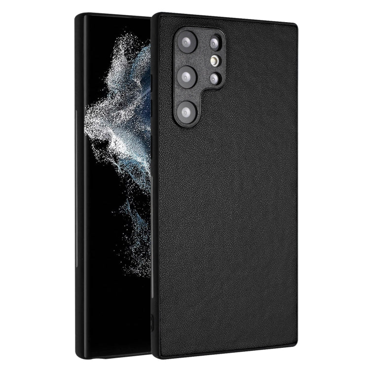 For Samsung Galaxy S22 Ultra 5G R20 Leather Pattern Phone Single Case