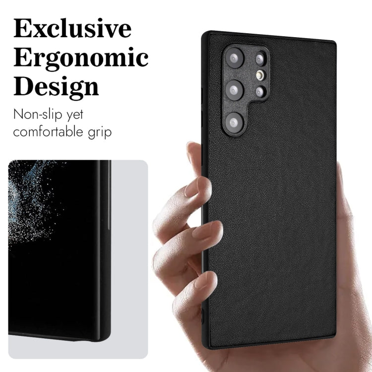 For Samsung Galaxy S22 Ultra 5G R20 Leather Pattern Phone Single Case