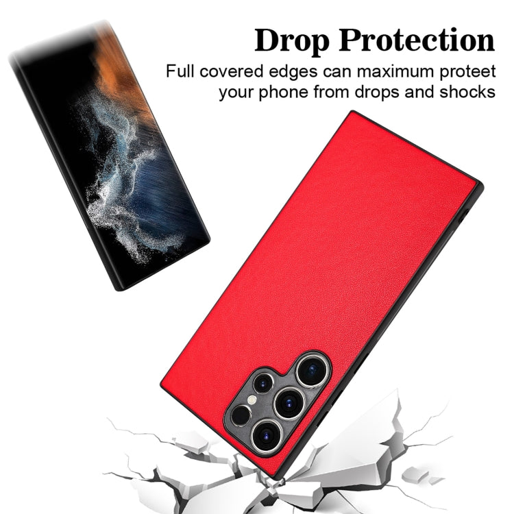 For Samsung Galaxy S23 Ultra 5G R20 Leather Pattern Phone Single Case