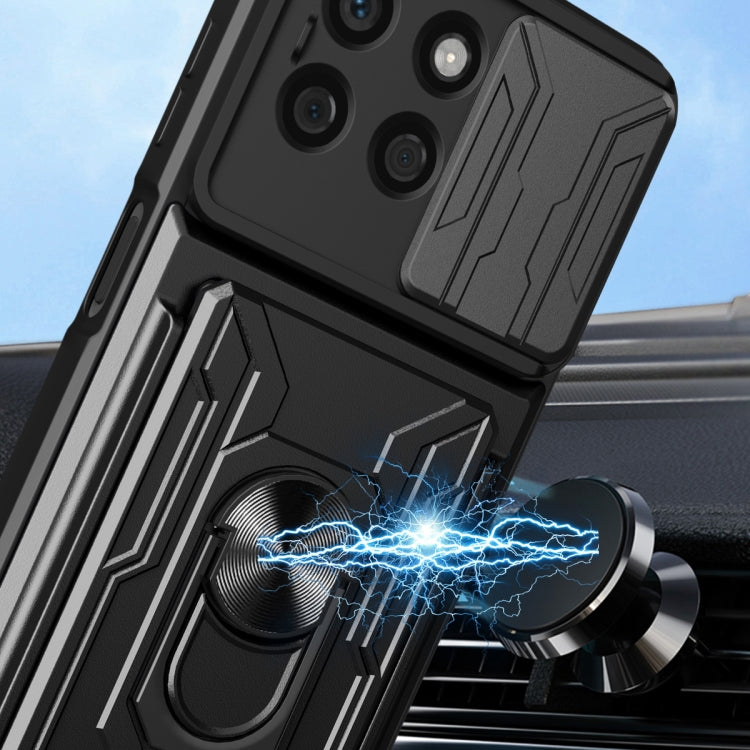 For Honor X8b Sliding Camshield TPU+PC Phone Case with Card Slot