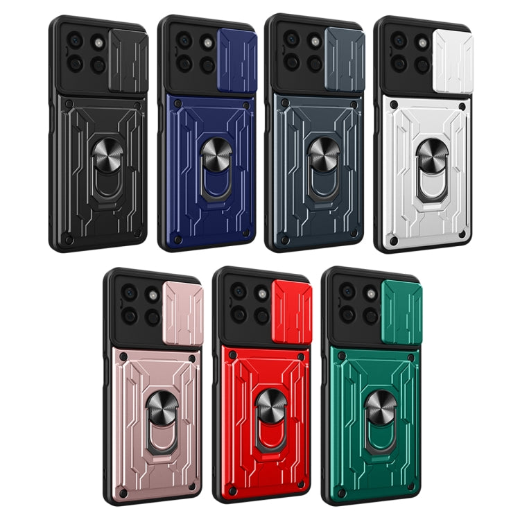 For Honor X8b Sliding Camshield TPU+PC Phone Case with Card Slot