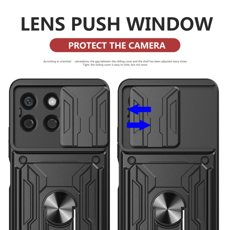For Honor X8b Sliding Camshield TPU+PC Phone Case with Card Slot