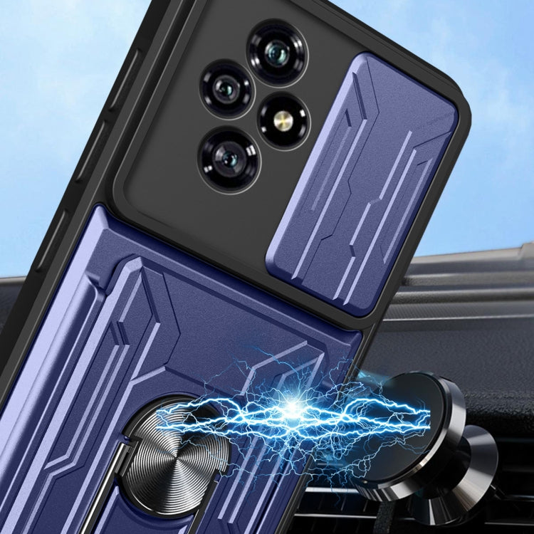 For Honor 200 Sliding Camshield TPU+PC Phone Case with Card Slot