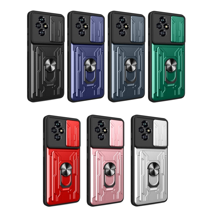For Honor 200 Sliding Camshield TPU+PC Phone Case with Card Slot