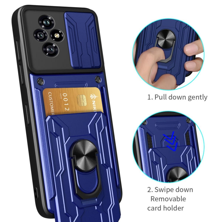 For Honor 200 Sliding Camshield TPU+PC Phone Case with Card Slot