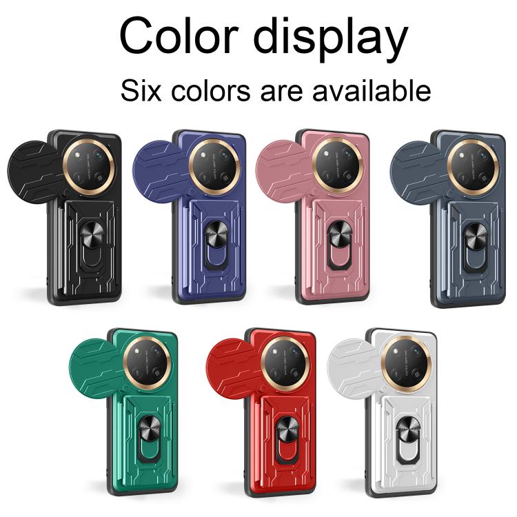 For Honor X60 Pro / X9c Sliding Camshield TPU+PC Phone Case with Card Slot