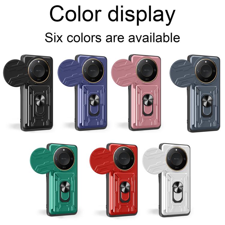For Honor X9c Smart Sliding Camshield TPU+PC Phone Case with Card Slot