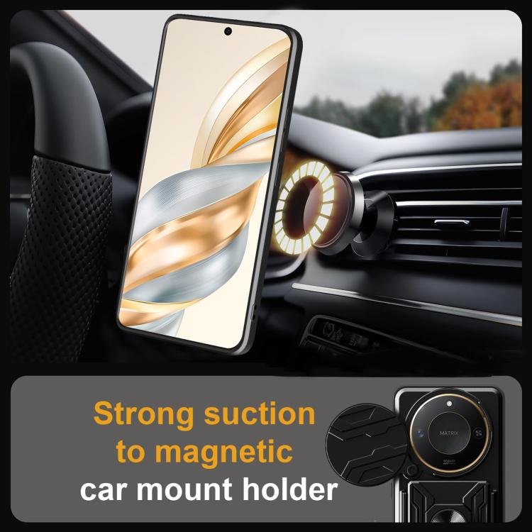 For Honor X9c Smart Sliding Camshield TPU+PC Phone Case with Card Slot