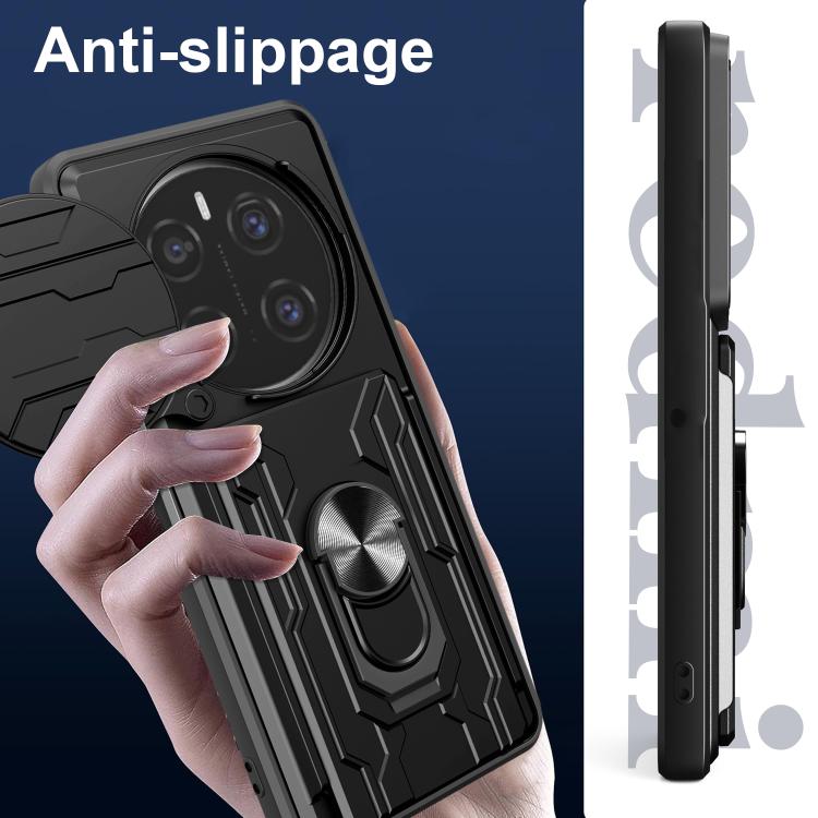 For Honor Magic7 Pro Sliding Camshield TPU+PC Phone Case with Card Slot