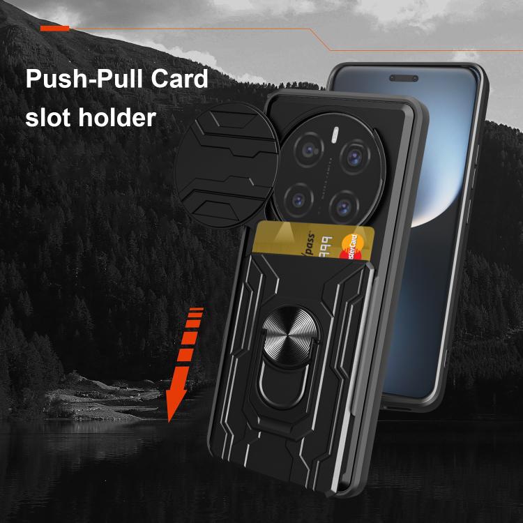 For Honor Magic7 Pro Sliding Camshield TPU+PC Phone Case with Card Slot