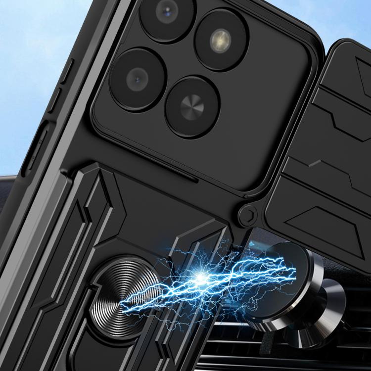 For Honor 400 Smart / X7d 5G Sliding Camshield TPU+PC Phone Case with Card Slot
