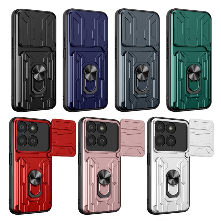 For Honor 400 Smart / X7d 5G Sliding Camshield TPU+PC Phone Case with Card Slot