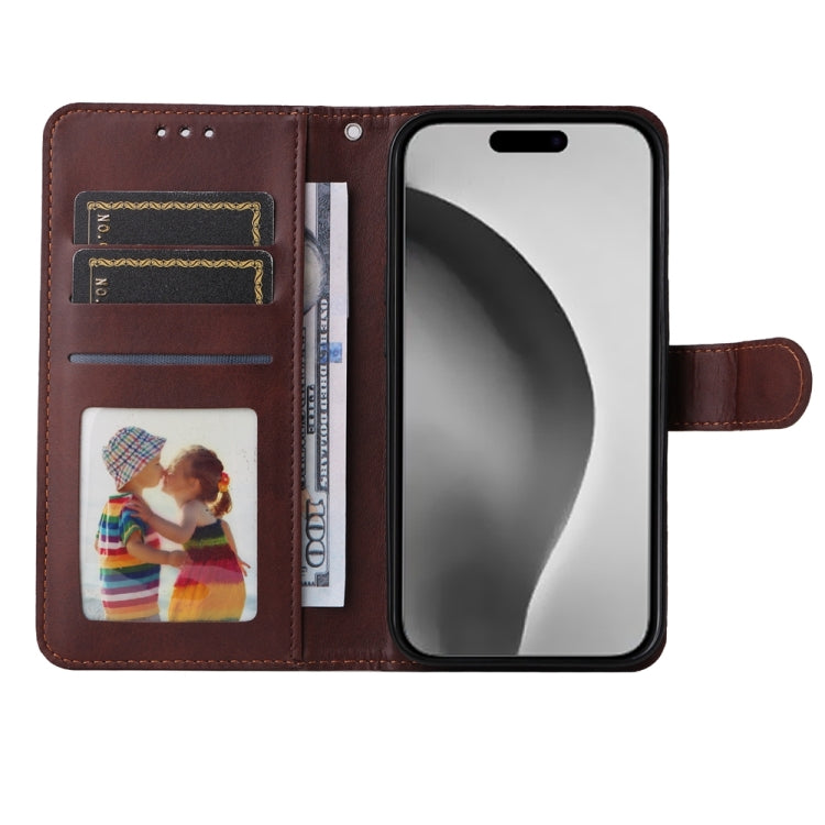 For iPhone 16 Pro Max Classic Calf Texture Flip Leather Phone Case