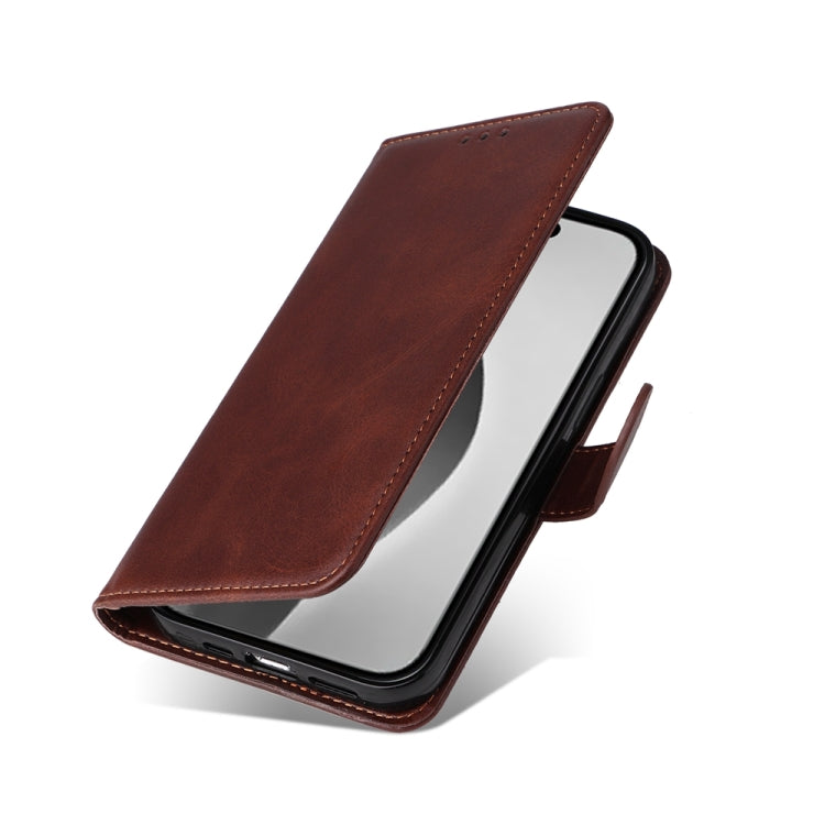 For iPhone 16 Pro Max Classic Calf Texture Flip Leather Phone Case