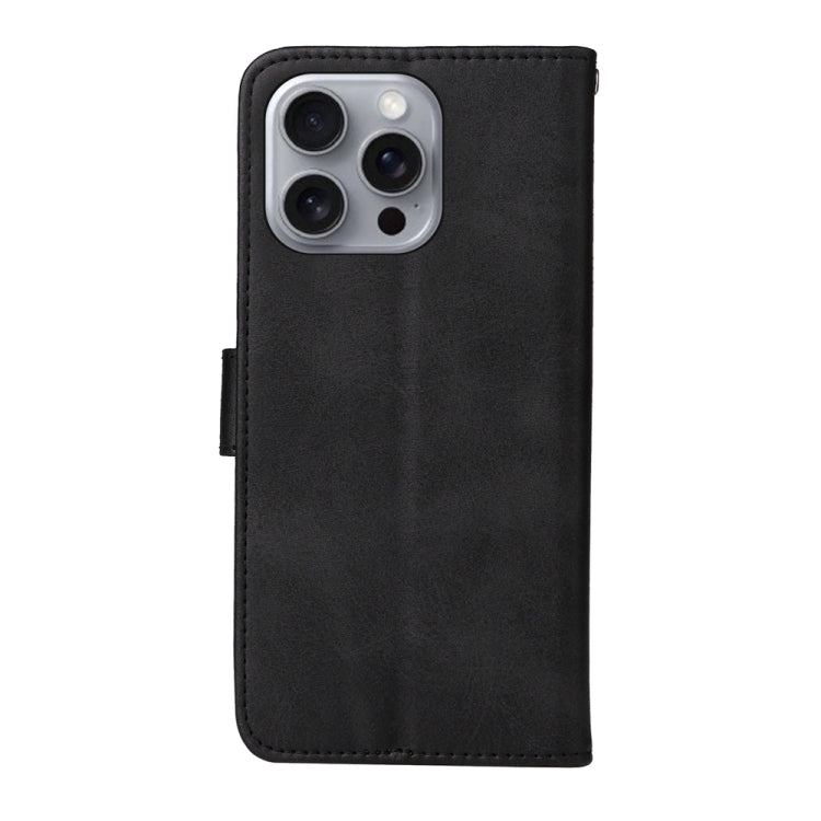 For iPhone 16 Pro Max Classic Calf Texture Flip Leather Phone Case