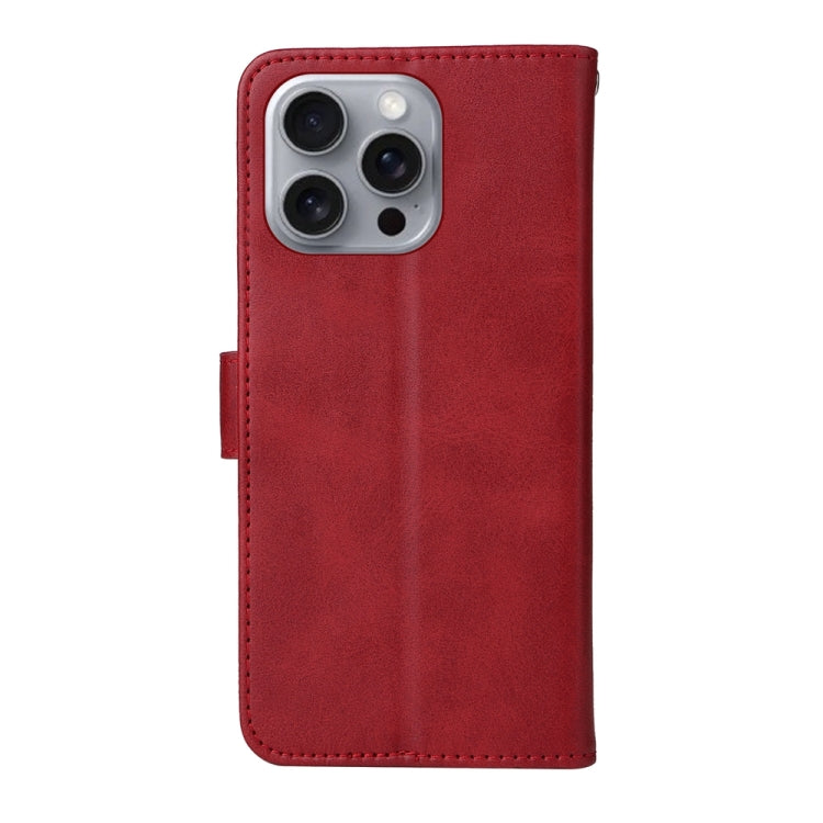 For iPhone 16 Pro Max Classic Calf Texture Flip Leather Phone Case