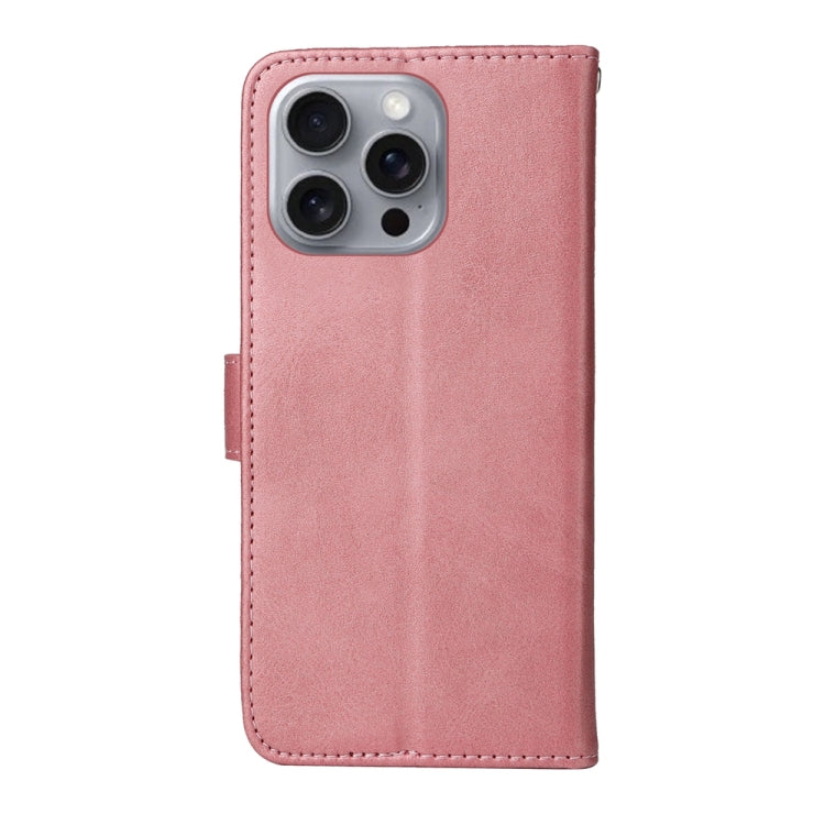 For iPhone 16 Pro Max Classic Calf Texture Flip Leather Phone Case