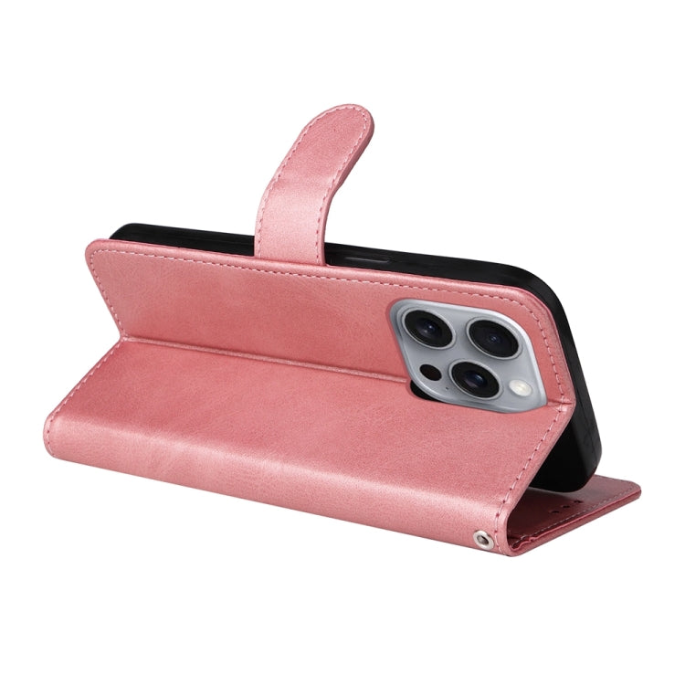 For iPhone 16 Pro Max Classic Calf Texture Flip Leather Phone Case