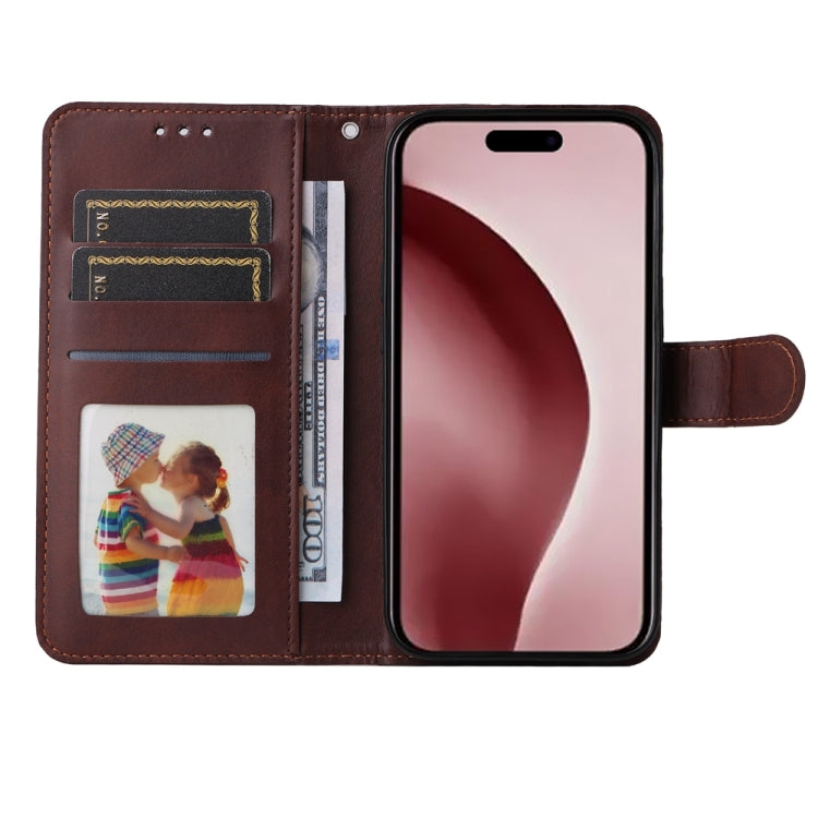 For iPhone 16 Pro Classic Calf Texture Flip Leather Phone Case