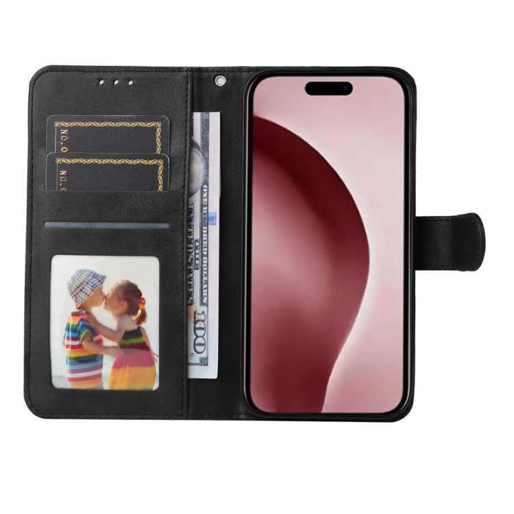 For iPhone 16 Pro Classic Calf Texture Flip Leather Phone Case