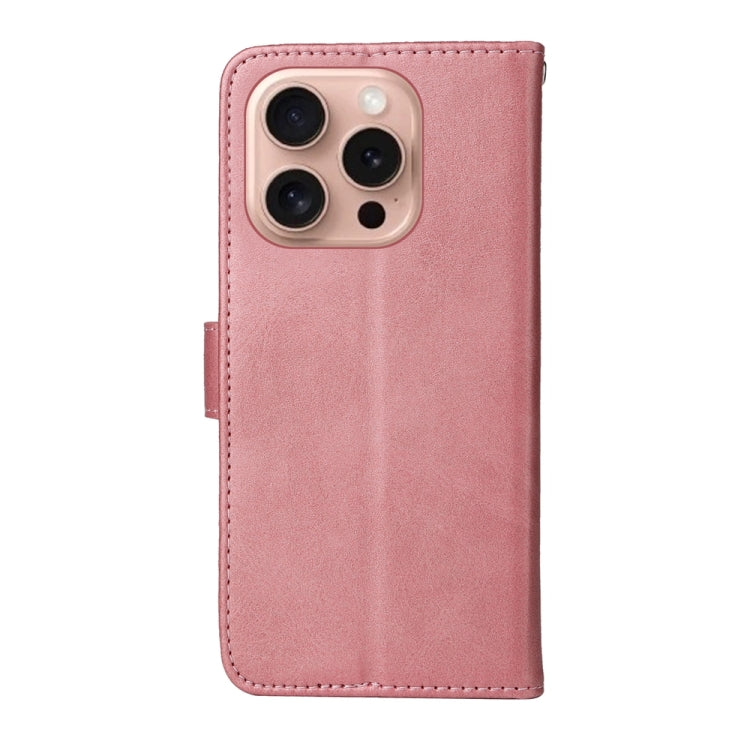 For iPhone 16 Pro Classic Calf Texture Flip Leather Phone Case