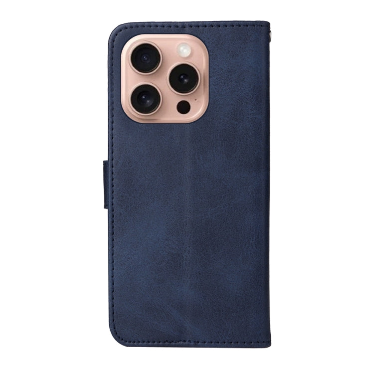 For iPhone 16 Pro Classic Calf Texture Flip Leather Phone Case