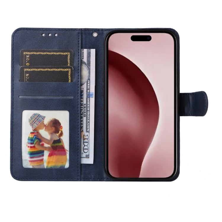 For iPhone 16 Pro Classic Calf Texture Flip Leather Phone Case