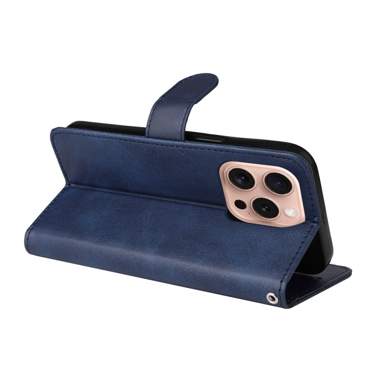 For iPhone 16 Pro Classic Calf Texture Flip Leather Phone Case