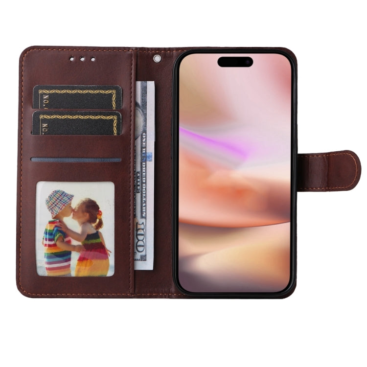 For iPhone 16 Plus Classic Calf Texture Flip Leather Phone Case