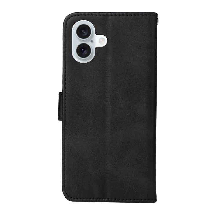For iPhone 16 Plus Classic Calf Texture Flip Leather Phone Case