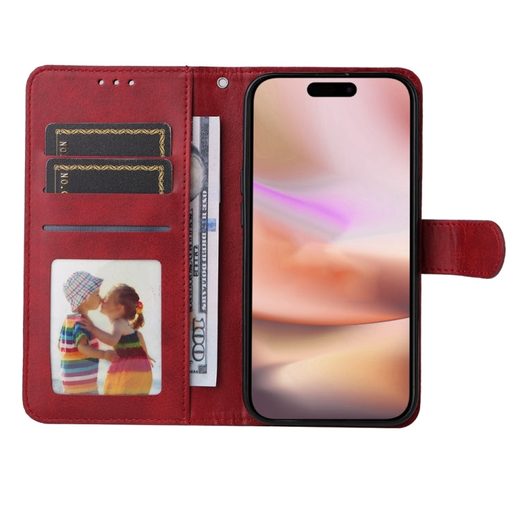 For iPhone 16 Plus Classic Calf Texture Flip Leather Phone Case
