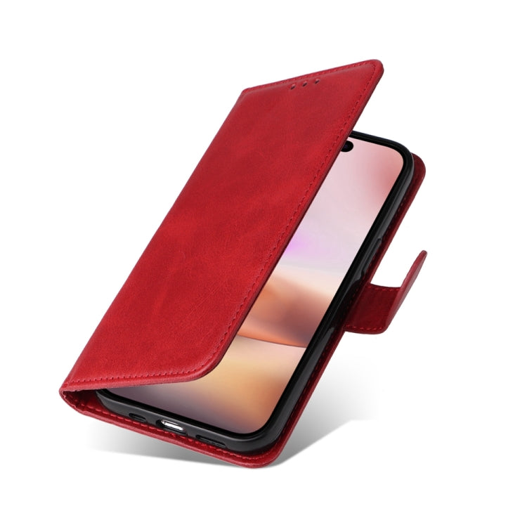 For iPhone 16 Plus Classic Calf Texture Flip Leather Phone Case